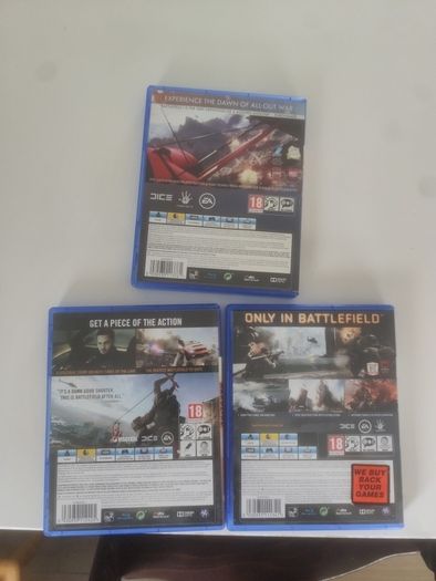 Battlefield 1, 4 and hardline