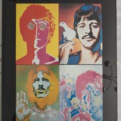 Beatles postcards in frame