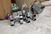 Two WowWee Mega Byte Hound Droid Remote Control Robot Dogs 1999 with Remotes