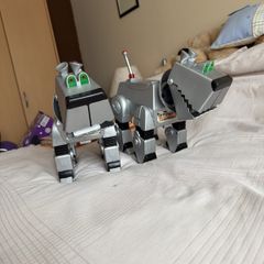 Two WowWee Mega Byte Hound Droid Remote Control Robot Dogs 1999 with Remotes
