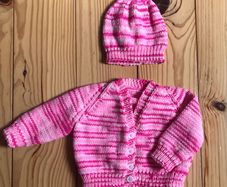 Baby Cardigan & Hat - 0 to 3 months