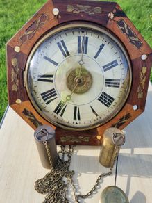 19th-century antique wall clock