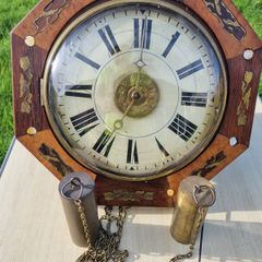 19th-century antique wall clock