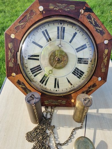 19th-century antique wall clock