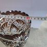 Vintage Germain Overlaid dark Amber Flashed Cut Crystal Glass Vase Image 3