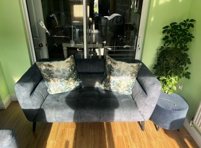 Tufted Velvet 3-Seater Sofa