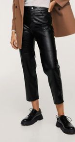 Faux leather trousers