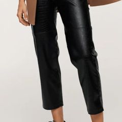 Faux leather trousers