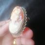 Vintage Large Silver Cameo Pendant&brooch Image 8