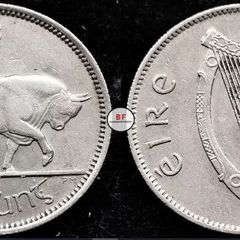 Ireland 1954 | Irish 1s | One Shilling | Bull | KM.14a | High Grade