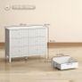 Fluted Dresser, 6 Drawer Chest of Drawers for Bedroom, Living Room, Hallway, Closet, White Image 2