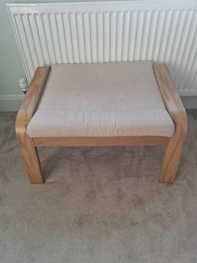 Poang chair and footrest