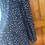 Emily & Me V neck purple navy midi dress UK 16 Image 3