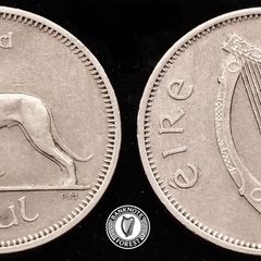 [#435] - Ireland 1966 | 6 Pence | Wolfhound | KM.13a
