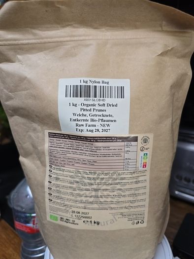 organic dried pitted prunes