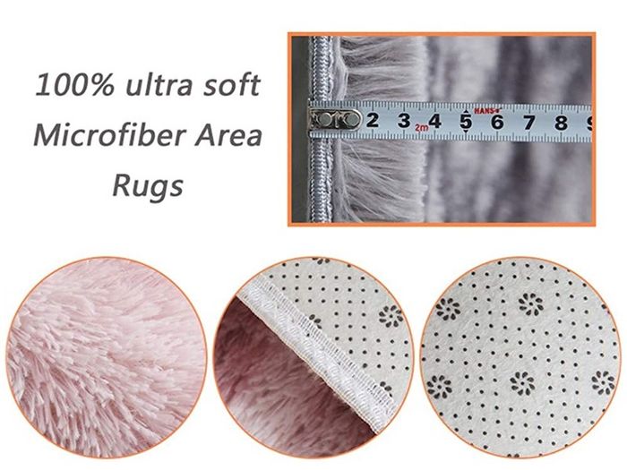 Grey Rugs Living Room Large Faux Fur Rug Soft Modern Shaggy Rugs 2ft X 4ft Multiple Sizes/colours Available (free Postage)