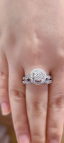 Adara 9ct White Gold 0.75ct Diamond Ring Set
