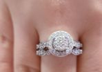 Adara 9ct White Gold 0.75ct Diamond Ring Set