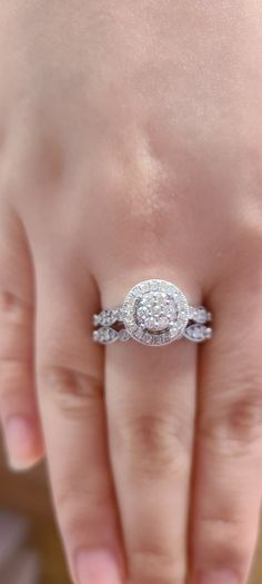 Adara 9ct White Gold 0.75ct Diamond Ring Set