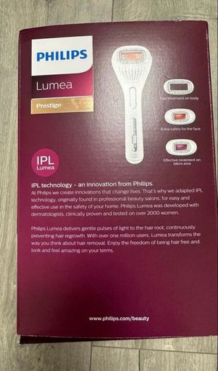 Philips Lumea Prestige Hair Removal System - Cordless for Body, Face, Bikini - EXTRA LARGE WINDOWS FOR FASTER TREATMENT
