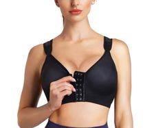 Brand New CHUMIAN Women's Postoperative Sports Bra Without Wire Front Closure