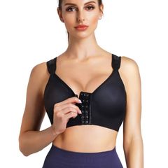 Brand New CHUMIAN Women's Postoperative Sports Bra Without Wire Front Closure