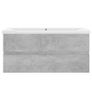 Sink Cabinet with Built-in Basin Concrete Grey Chipboard Image 6