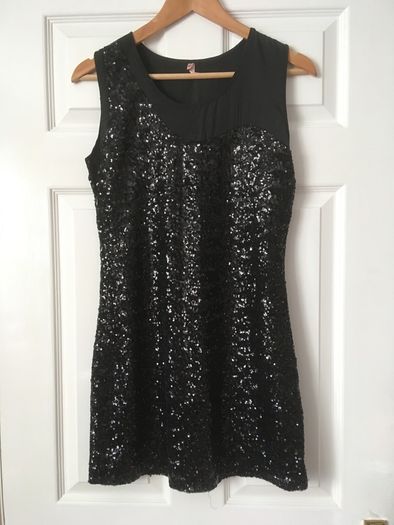 Black Sequinned Dress - Sweewe - Size M/L