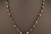 Vintage Venetain Style delicate Dotted Glass Beads &amp; Old Face Glass Pendant Necklace