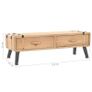 TV Cabinet Solid Fir Wood 120x33x35 cm Image 2