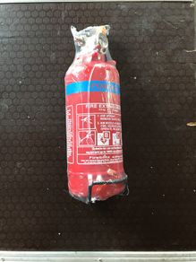In car fire extinguisher. Track day European travel