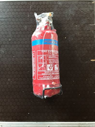 In car fire extinguisher. Track day European travel