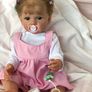 22 Inches 55 cm So Really Cute Cuddly Reborn Baby Doll Silicone Vinyl Full Body Realistic Newborn Image 2