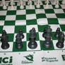 Chess Game Set Chess Pieces and Rollable Board 18" H chess king 3,5" Image 4