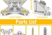 24Pack Butterfly Corner Bracket Detachable Corner Brace Alloy Right Angle L Bracket with Screws, Butterfly Shape Corner Fastener for Wood Furniture Cabinet Shelves Table Chair Bed (Nickel)