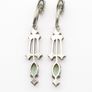 Vintage 925 Sterling Silver Glass Paste Earrings Image 4
