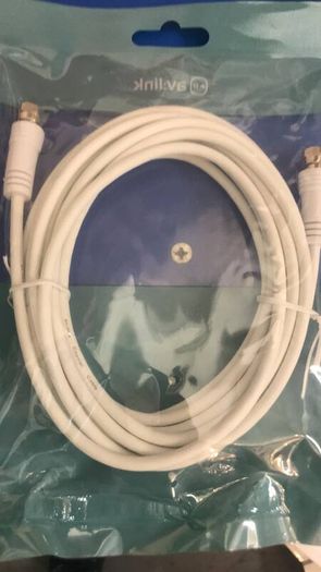 F type plug to F type plug lead Cable 4 Meter