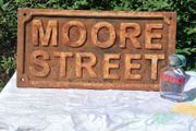 Georgian Cast Iron Moore Street Sign(5.6kgs)