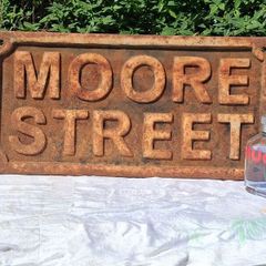 Georgian Cast Iron Moore Street Sign(5.6kgs)