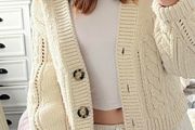 Cream knit Cardigan
