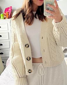 Cream knit Cardigan