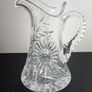 Vintage Crystal Cut Glass Pitcher Jug Image 3