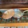 Vintage Chefs Castle Brand Ireland Lidded Copper Sautee Pan Solid Brass Handle Image 3