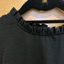 High neck ruffle black dress 16 Image 2
