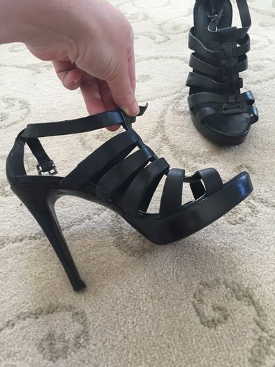 Black strapless Aldo shoes
