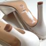 LK BENNETT plain cream satin slingback high-heels (SIZE EU38.5) wedding shoes Image 5