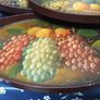 Three Graduated Hand Painted Wood Trays Image 3