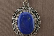 Beautiful Handmade Desgin 925 Silver &amp; Lapis Lazuli Pendant