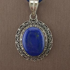 Beautiful Handmade Desgin 925 Silver & Lapis Lazuli Pendant