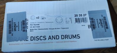 Kia Ceed, Hyundai i40 Brake disc NK 203527 OE 58411 1H300